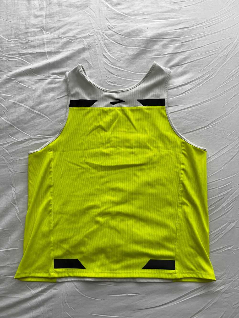 Brooks Running Tank Top Neon Yellow White Reflective Women’s L